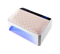Lampada UV per unghie, Lampada for unghie UV LED da 178 W con cuscino for le mani, design extra large, asciuga ricaricabile(Pink)