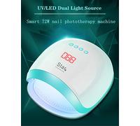 Lampada UV portatile LED 72W, Essiccatore professionale per unghie, Gel con sensore automatico a infrarossi, Asciugatura rapida per vernici a base di gel, Gel LED e Vernici a LED,White