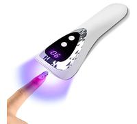 Lampada UV portatile per unghie, lampada LED ricaricabile portatile per smalto gel ad asciugatura rapida, mini essiccatore alimentato tramite USB, bianco