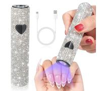 Lampada UV portatile per unghie, luce LED per polimerizzazione rapida per smalti gel ad asciugatura rapida, mini essiccatore alimentato tramite USB, bianco