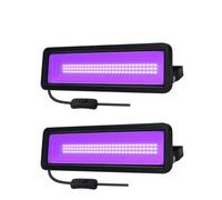 Lampada uv resina, Lampada a luce nera UV LED da 50 W, faretto impermeabile, lunghezza d'onda 395-405 Nm(2pcs)
