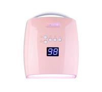 lampada uv unghie, Lampada For Nail Art Ricaricabile Da 66 W, Asciugatrice Professionale For Smalto In L, Macchina For Senza Fili, Lampada UV LED For per uso domestico e salone(Pink)