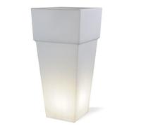 Piantana Da Esterno Moderna Lounge Termoplastica E Porcellana Bianco 1 Luce E27