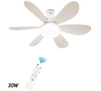 LAMPADA VENTILATORE PLAFONIERA LED SOFFITTO E27 DIMMERABILE PALE TELECOMANDO 30W [EEK: A+++]