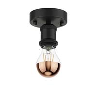 Lampada vintage RETRA nera rotonda + lampada LED a specchio 839lm [EEK: E]