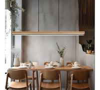 Lampada Wood a Sospensione Tavolo da Pranzo 3-Stufen Funzione LED H 120 CM