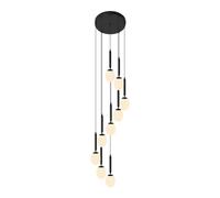 Lampadari, 9-Luci Decorano Lostaircases in Vetro lattimo per soffitti altid Mid Century Modern Hangilight Black Farmhouses per Foyer Spiral Entryway Liviroom/K/a