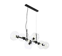 Lampadari a led, 8 luci moderne a strisce lunga sputnik lampadario a mano in vetro a mano Globe paralamode appeso Luce per soggiorno sala da pranzo cucina Luce a sospensione (colore: oro, dimensione:
