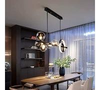 Lampadari a LED neri moderni con sfera di vetro a più teste per la cucina di casa Sala da pranzo Tavolo da soggiorno Appeso a soffitto Lampada a sospensione G4 Illuminazione per interni Change for the