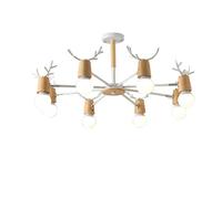 Lampadari a sospensione a sospensione Luci a soffitto a soffitto a otto teste Iron Arte Iron Arte Piccola Lampada a forma di corna, vento industriale adatto per la camera da letto della camera da