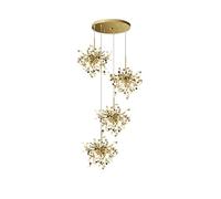 Lampadari a Sospensione contemporanei in Argento per Isola Cucina, lampadari Moderni a Forma di Dente di Leone e fuochi d'artificio, lampadari in Acciaio Inox Sputnik per Sala da Pranzo, Camera da l