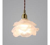Lampadari a sospensione in vetro a forma di fiore, lampada a sospensione da soffitto con petali di rosa anticati, piccolo lampadario moderno nordico, for sala da pranzo, tavolo da cucina, isola, lavan