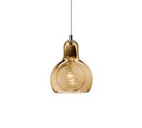 Lampadari a sospensione in vetro a forma di grande lampadina E27 Paralume in vetro moderno Lampadario Plafoniere Lampade a sospensione art deco per Cucina Isola Camera da letto (Amber,18cm)