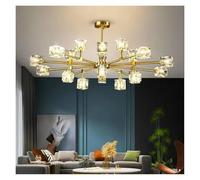 Lampadari a Sospensione Moderni di Lusso, Decorativi, Oro e Nero, a LED, per ristoranti, Interni di casa, Illuminazione Artistica, Illuminazione Moderna(Gold,3-Colors Light)