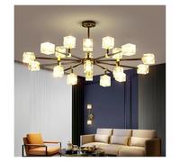 Lampadari a Sospensione Moderni di Lusso, Decorativi, Oro e Nero, a LED, per ristoranti, Interni di casa, Illuminazione Artistica, Illuminazione Moderna(Black,3-Colors Light)