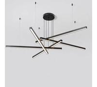 Lampadari a sospensione vicini al soffitto Lampadario LED 112W con luci a sospensione anti-sfarfallio dimmerabili a distanza Lampadario moderno a sospensione a soffitto a 5 luci per scale Lampadario