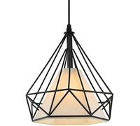 Lampadari da sala da pranzo con finitura nera in gabbia metallica, lampadari da bar per ristoranti, lampade a sospensione industriali retrò con altezza regolabile