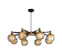 Lampadari di Cristallo Contemporary Farmhouse Island Lighting 8 Luci con paradisi in Vetro Luce a Ciondolo Compatibile con Sala da Pranzo Soggiorno in Cucina l'ingresso del corridoio Camera da