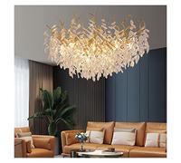 Lampadari di cristallo di lusso in oro moderno per ramo della sala da pranzo Lampada sospesa LAMPAGGIO LONGA LULTURA PER LA CAGGIO DEL SOGGIETTO (Colore: Round65cm, dimensioni: Whiteight) KeYJ