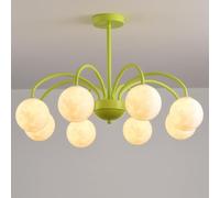 Lampadari di Sputnik Bianchi a 8 luci Milk Light a soffitto in Metallo Moderno con Lampada a Sospensione a Sfera di Luna 3D, Lampada a Sospensione a soffitto a LED Made in China
