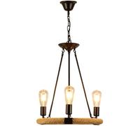 Lampadari E27 a 3 luci Lampade a sospensione country americano Ristorante Lampadario camera da letto Plafoniere Plafoniere retrò in ferro battuto,Plafoniera Lampadario Da Soffitto