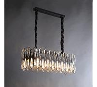Lampadari for soggiorno, decorazione, illuminazione rotonda in cristallo, compatibile con camera da letto, sala da pranzo, cucina rettangolare, luce nera, illuminazione interna,Lampadario