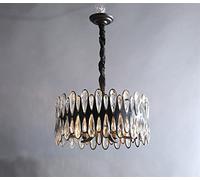 Lampadari for soggiorno, decorazione, illuminazione rotonda in cristallo, compatibile con camera da letto, sala da pranzo, cucina rettangolare, luce nera, illuminazione interna,Lampadario