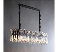 Lampadari for soggiorno, decorazione, illuminazione rotonda in cristallo, compatibile con camera da letto, sala da pranzo, cucina rettangolare, luce nera, illuminazione interna ,Lampadario