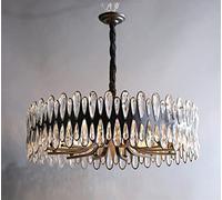 Lampadari for soggiorno, decorazione, illuminazione rotonda in cristallo, compatibile con camera da letto, sala da pranzo, cucina rettangolare, luce nera, illuminazione interna,Lampadario