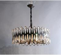Lampadari for soggiorno, decorazione, illuminazione rotonda in cristallo, compatibile con camera da letto, sala da pranzo, cucina rettangolare, luce nera, illuminazione interna,Lampadario