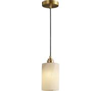 Lampadari in alabastro, lampadari in Marmo e Vetro per Isola Cucina, lampadari Moderni di metà secolo in Ottone Spazzolato, lampadari a Sospensione a Tubo Lungo, Piccoli, per Camera da Letto,