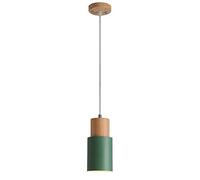 Lampadari in alluminio mini decor per sale da pranzo, illuminazione a sospensione semplice moderna, lampada a sospensione in metallo creativo, luci a sospensione cilindriche regolabili in legno massel