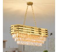 Lampadari in Dorato per Sala da Pranzo a 8 luci a 8 luci Oro Soggiorno Soggiorno lampadario Sala da Pranzo sopra Tavolo soffitto Ovale a Sospensione a Sospensione Lampada a Sospensione per Cucina