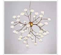 Lampadari, Lampada da soffitto Creativa Minimalista per Soggiorno, Lampada a Forma di lucciola a Forma di Ramo di Albero molecolare con Sfera di Vetro, Illuminazione nordica (Colore: Oro - 27 Teste)