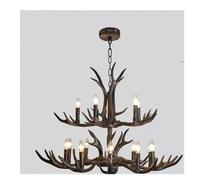 Lampadari, lampadari Leggeri, Stile Vintage, Soggiorno, Sala da Pranzo, luci Decorative dipinte in Oro (6 luci) (15 luci Monocolore)