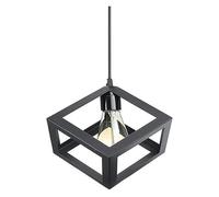 Lampadari, lampadario in ferro in stile industriale retrò americano, lampada a sospensione quadrata, sorgente luminosa E27, testa singola,Plafoniera Lampadario Da Soffitto