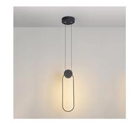 Lampadari, luci a LED Moderne Loline Hangifixture Comodino per Camera da Letto con Finitura Nera per l'arredamento della Camera da Letto di casa/Oblo/a