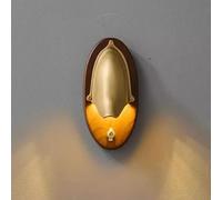 Lampadari, Medieval V-intage Wall Lamp LED G9 Solid Wood Mounted Art Decor Entrance Corridor Background Bedroom Bedside(Copper)