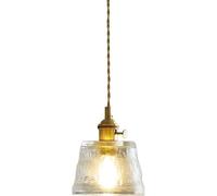 Lampadari Mi-Ni Lampada a Sospensione in Vetro Trasparente con Interruttore, Piccola Lampada a Sospensione Rustica V-intage, Lampada a Sospensione retrò Fattoria, luci sospese