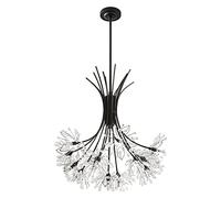 Lampadari Moderni a Sospensione, a LED, a Forma di Fiore di tarassaco, a Forma di fuochi d'artificio, in Cristallo, per Cucina (Oro, 13 luci) (Nero, 13 luci)