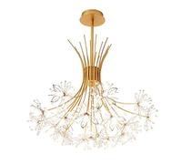 Lampadari Moderni a Sospensione, a LED, a Forma di Fiore di tarassaco, a Forma di fuochi d'artificio, in Cristallo, per Cucina (Oro, 13 luci) (Oro 13 luci)