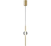 Lampadari Moderni in Cristallo in Ottone, Mini Lampada A Sospensione per Sala da Pranzo, Piccola Lampada A Sospensione in Cristallo Industriale per Camera da Letto, Ingresso, Soggiorno, Gold, B