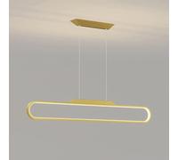 Lampadari,Pada a Sospensimoderna a Led con Dimmer a 3 Colori,Padario Sospeso Sopra il Tavolo da Pranzo,Padari Lineari Ovali da Cucina,Pada a Sospensiper Bar Dell'Isola/Oro/A
