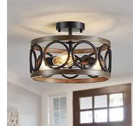 Lampadari,Pada da Soffittor Camera da Letto, Stile Retrò Industriale Americano, Creativo,Ture Del Legno Antico,Padario Rotondor Sala da Pranzo, Studio, Soggiorno/B/A