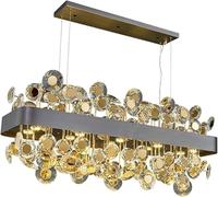 Lampadari,Padari,Lo Moderno Di Lusso Compatibile con la Sala da Pranzo -Pada a Sospensirettangolare a Led Inlo Dir Isola da Cucina,/Monocolore/L90*W32*H40Cm/Do 6000K