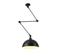 Lampadari,Padario in Alluminio,Pada a Sospensiindustriale a Mezza Cupola, Bracci Oscillanti,Pada a Sospensicon Base E27R Bancbar Dell'Isola, Soggiorno/Nero/A