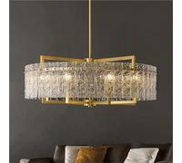 Lampadari,Padario in Vetro Fatto a Mano con Effetto Increspatura D'Acqua, Creativo Postmoderno, Semplice Illuminazida Soffitto in Rame Puro Americano, Luci a Sospensione/Diametro 100 cm/Variabile