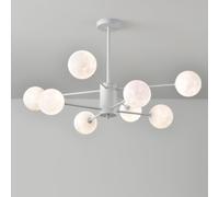 Lampadari,Padario Moderno Di Metà Secolo,Pada a Sospensimilk Moon,Pada a Sospensia Led a Forma Di Bolla Nordica Semi-Incassatar Camera da Letto, Sala da Pranzo, Cucina, Isola, Soggiorno/8 Luci/A