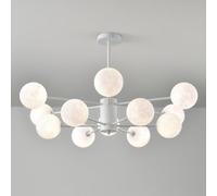 Lampadari,Padario Moderno Di Metà Secolo,Pada a Sospensimilk Moon,Pada a Sospensia Led a Forma Di Bolla Nordica Semi-Incassatar Camera da Letto, Sala da Pranzo, Cucina, Isola, Soggiorno/12 Luci/A