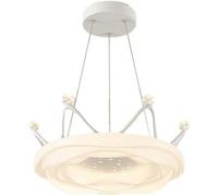 Lampadari,Padariorne,Padario a Forma Di Corona da Principessa con Nuvoler Camera da Letto,Pada a Sospensia Led con Dimmer a 3 Colori,Pada a Sospensinordica a Forma Di Latter Cameretta Deini, Apparecch